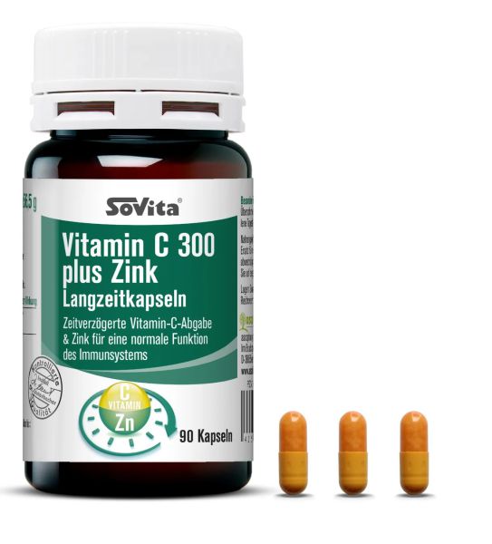 Vitamin C 300 + Zink, 90 Kapseln